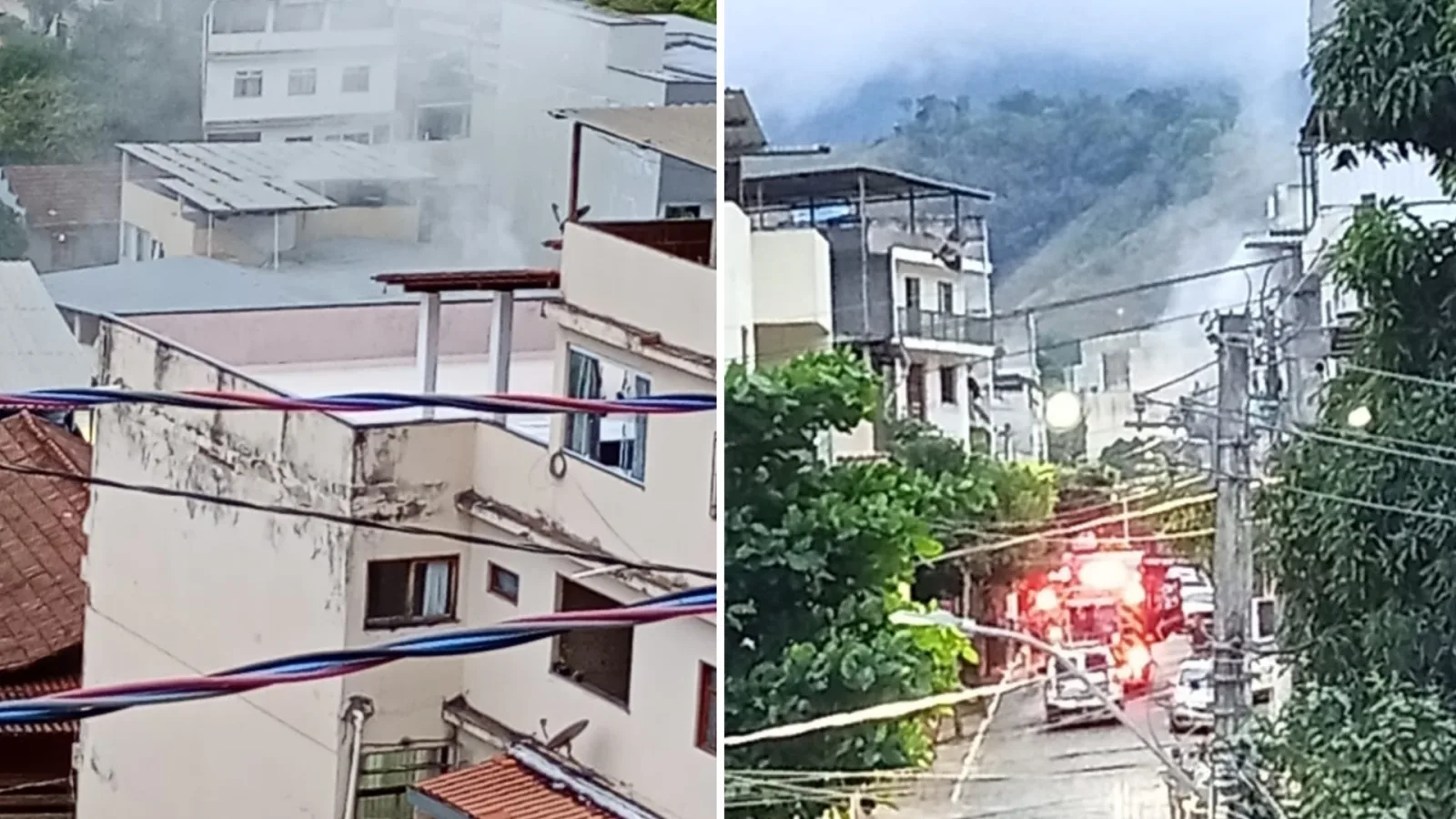 Um incêndio atingiu um apartamento no segundo andar de um prédio no Centro de Castelo