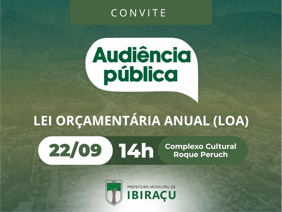 Ibiraçu convoca audiência pública para discutir orçamento municipal