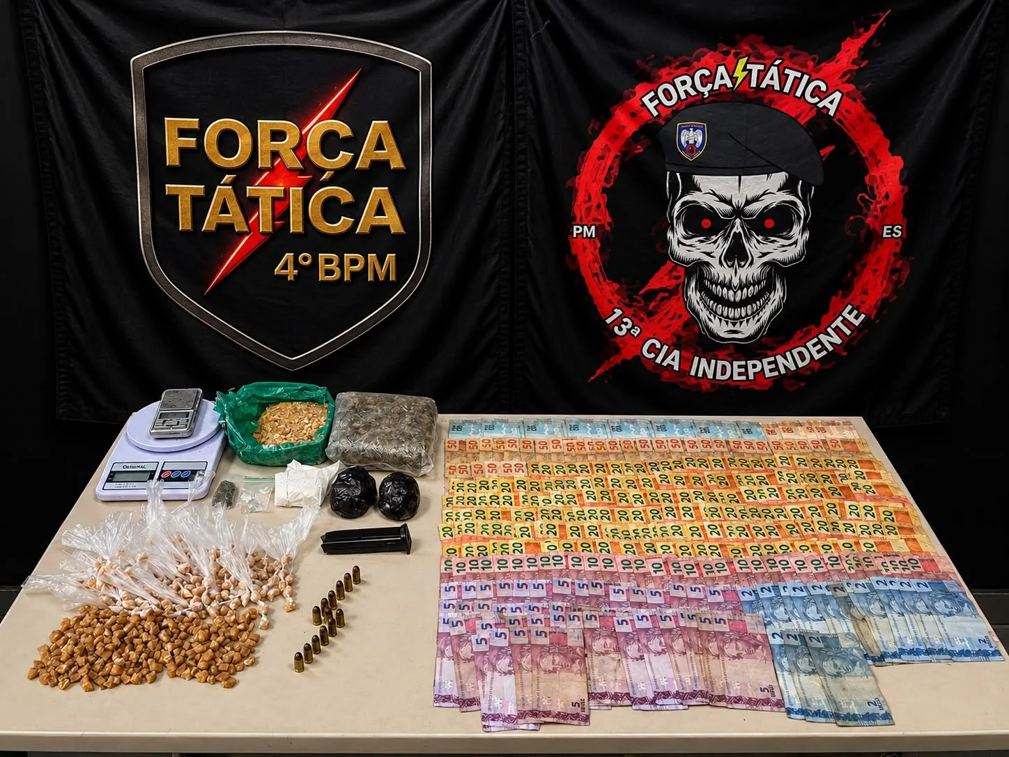 Tatuagens e tráfico: PM descobre drogas e munições em estúdio de Vila Velha