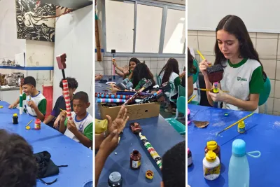 Estudantes produzem casacas e aprendem sobre cultura serrana