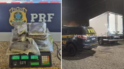 PRF flagra motorista com 4 kg de haxixe e outro com caminhão clonado no Sul do ES