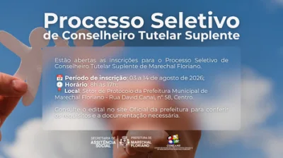 Marechal Floriano abre seleção para suplentes do Conselho Tutelar